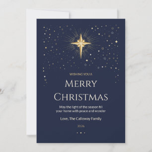 Firmament Sternschnuppe Familienweihnachtskarte Einladung
