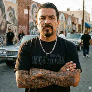 Firme Chicano-Schwarz-T-Shirt T-Shirt