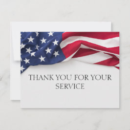 Firmen-DANKE-SAGEN VETERANEN Amerikanische Flagge  Dankeskarte