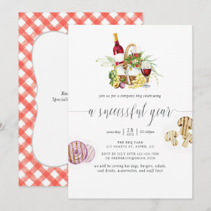 Firmen-Picknick mit BBQ und Logo Einladung