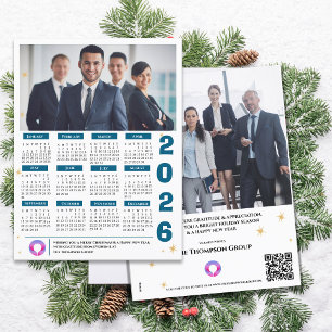Firmen-QRCODE-Kalender Geschäftslogo Feiertagspostkarte