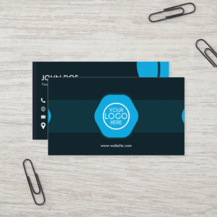 Firmen-Teal Schwarz Professionell Visitenkarte