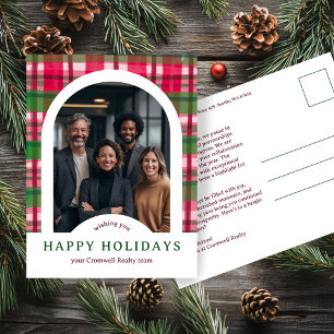 Firmen-Weihnachts-Plaid INDIVIDUELLER Bogen FOTO Postkarte