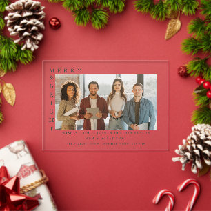 Firmen-Weihnachts- und Fröhlich-Foto modern Acryleinladungen