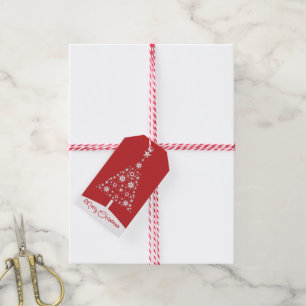 Firmen-Weihnachtsbaum Rot Frohe Weihnachten Geschenkanhänger