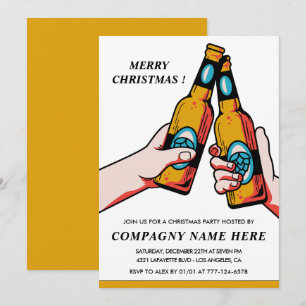 Firmen-Weihnachtsfeier-Einladung Bier Einladung