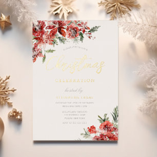 Firmen-Weihnachtsfeier Gala Gold Folieneinladung