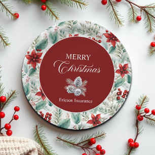 Firmen-Weihnachtsfeier Grünzeug Weihnachtsstern  Pappteller