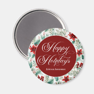 Firmen-Weihnachtsgrün Poinsettie Magnet