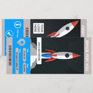 Firmen-Weltraum-Themenparty-Reise-Ticket-Einladung Einladung