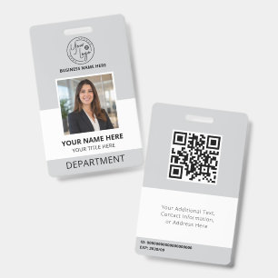 Firmenabteilung Foto und Logo Geschäft Ausweis