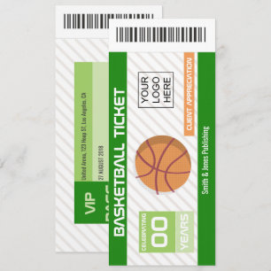 Firmenbasketball-Veranstaltungsticket Einladung