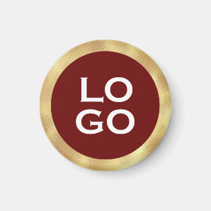 Firmenbenutzerdefiniertes Logo mit Goldrahmen auf Magnet