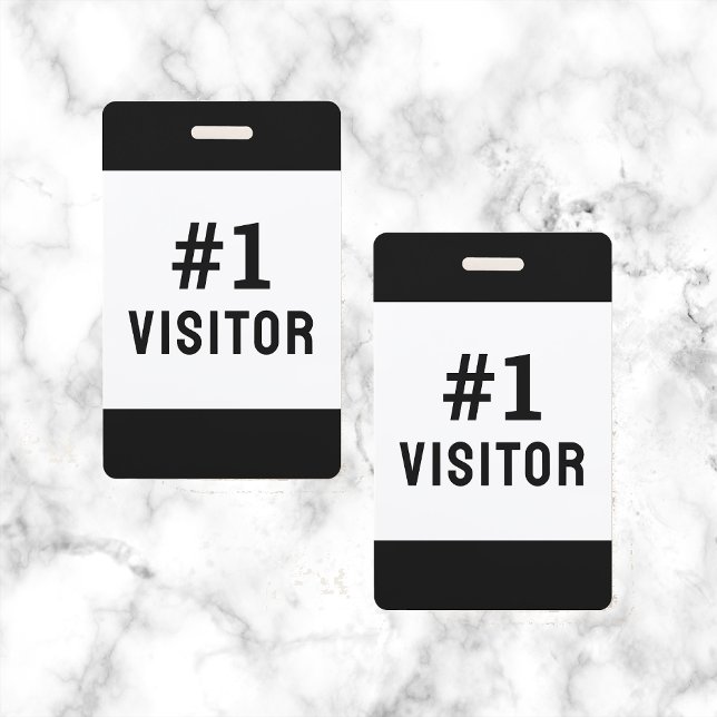 Firmenbesucher Black Simple Modern Ausweis (Von Creator hochgeladen)