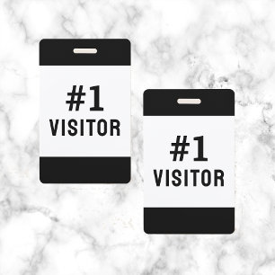 Firmenbesucher Schwarz Einfach Modern Ausweis