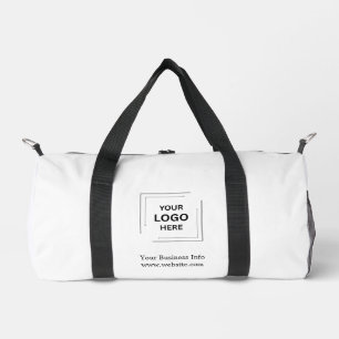 Firmenbranding   Logo Business White Duffle Bag