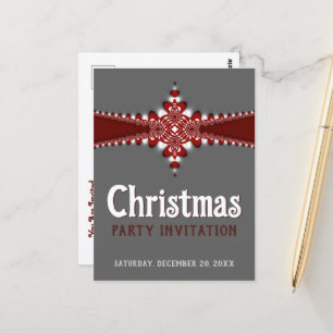 Firmenbüro stilvolle Weihnachtsfeier Einladung Postkarte