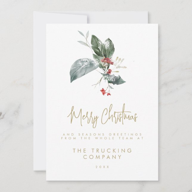 Firmencheques zu Weihnachten Einladung (Vorderseite)