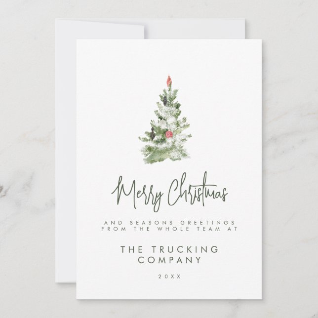 Firmencheques zu Weihnachten Einladung (Vorderseite)