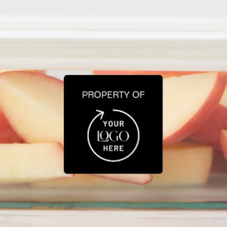 Firmeneigentum des Logos | Black Asset Tag Etiketten