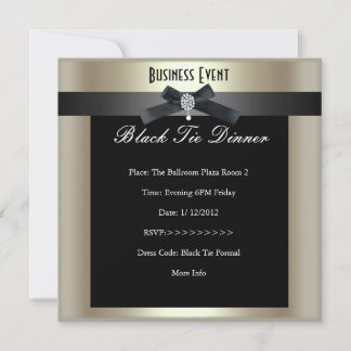 Firmenevent Formal Black Tie Champagner Einladung