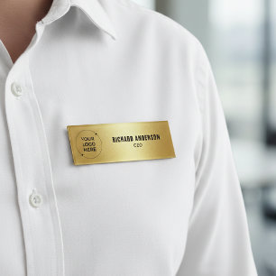Firmeninhaber Namensschild   Luxus-Goldstruktur Namenschild