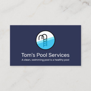 Firmenkarte für das Logo "Pool Clearing Service" Visitenkarte
