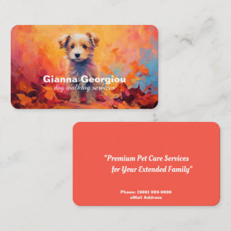 Firmenkarte für Dog Sitting Services Visitenkarte
