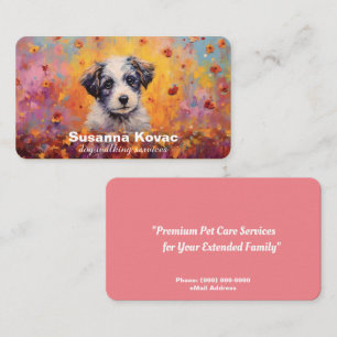 Firmenkarte für Dog Sitting Services Visitenkarte