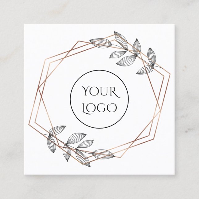 Firmenkarte für geometrische Rahmen Quadratische Visitenkarte (Vorderseite)