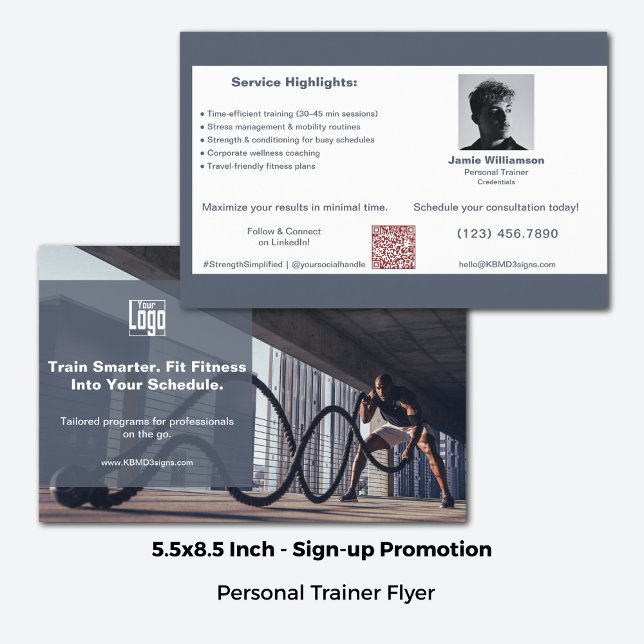 Firmenkunden & Fitness Personal Trainer Flyer (5.5x8.5 Inch, Corporate Clients & Fitness Personal Trainer Flyer)