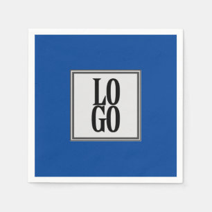 Firmenkundenspezifische Logos für Cobalt Blue Serviette