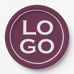 Firmenkundenspezifische Logos oder Firmenlogo auf  Pappteller