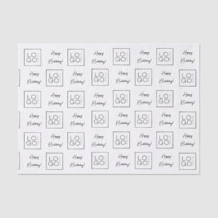 Firmenkundenspezifische Logos zum Geburtstag hinzu Seidenpapier