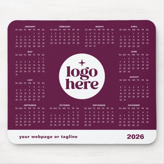 Firmenlogo 2026 - Kalender Mousepad (Vorne)