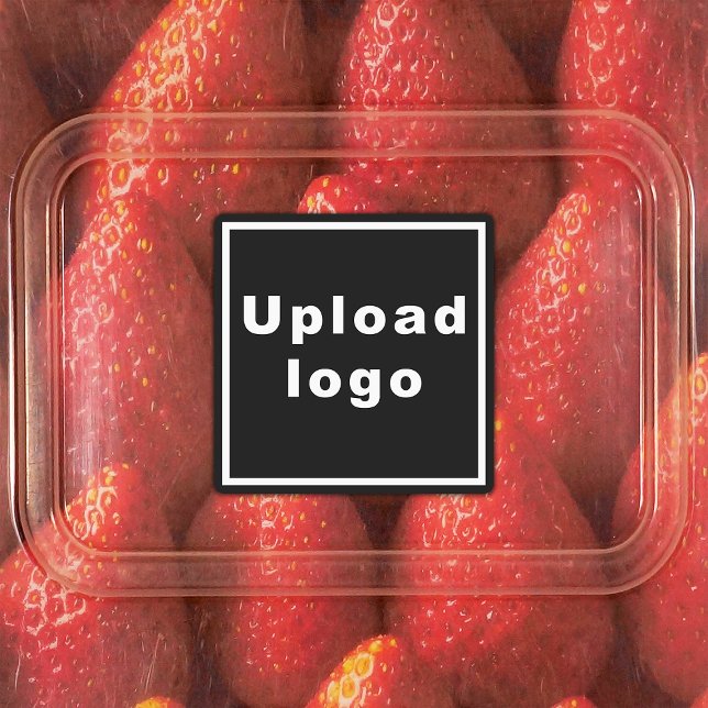 Firmenlogo auf dem Black Square Adhefe Label Etiketten (Black square adhesive label with your business logo)