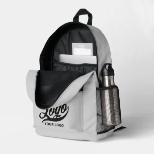 Firmenlogo auf hellgrau, Firmenmarke Custom Bedruckter Rucksack