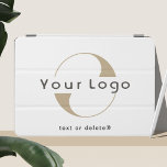 Firmenlogo auf sauberem weißem, Beruflichem Untern iPad Mini Hülle<br><div class="desc">Benutzerdefiniertes Logo auf minimaler sauberer iPAD Abdeckung. Fügen Sie Ihr Logo und Text hinzu.</div>