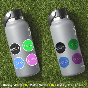 Firmenlogo auf transparenten runden Vinyl-Aufklebe Aufkleber