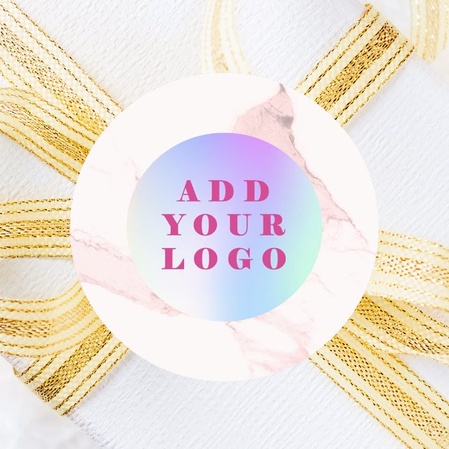 Firmenlogo aus rosa Marmor Runder Aufkleber (Von Creator hochgeladen)