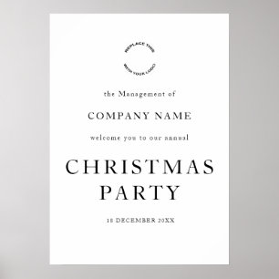 Firmenlogo Begrüßung Weihnachten-Party Poster