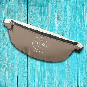 Firmenlogo beige braune Bauchbeutel Bauchtasche