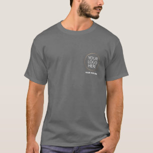 Firmenlogo   Benutzerdefinierte Mitarbeiter zurück T-Shirt