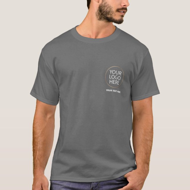 Firmenlogo | Benutzerdefinierte Mitarbeiter zurück T-Shirt (Vorderseite)