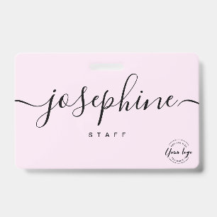 Firmenlogo Benutzerdefinierter Schriftname rosa Mi Ausweis