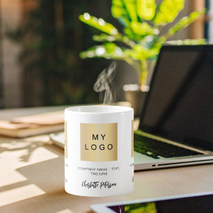 Firmenlogo, benutzerdefiniertes Markennamen-Skript Kaffeetasse