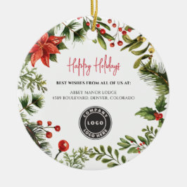 Firmenlogo Berries Mistletostab Weihnachten Keramik Ornament