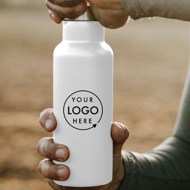 Firmenlogo | Berufliche Wasserflasche Aufkleber (Company branded vinyl stickers for business promotion & brand marketing.)