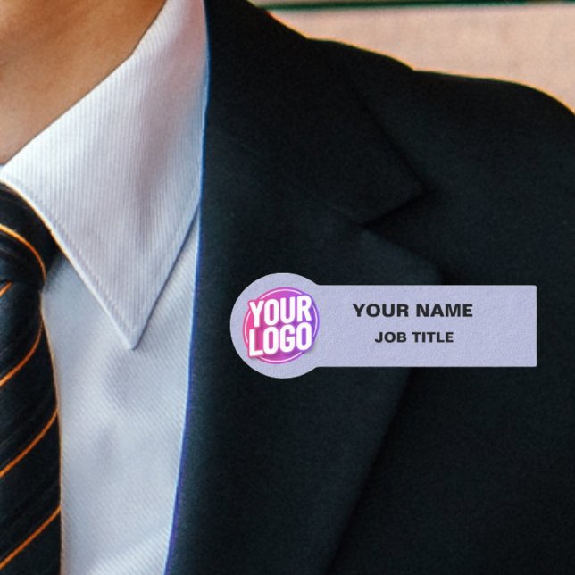 Firmenlogo Beruflicher Mitarbeiter Blue Name-Tag Namensschild (Von Creator hochgeladen)