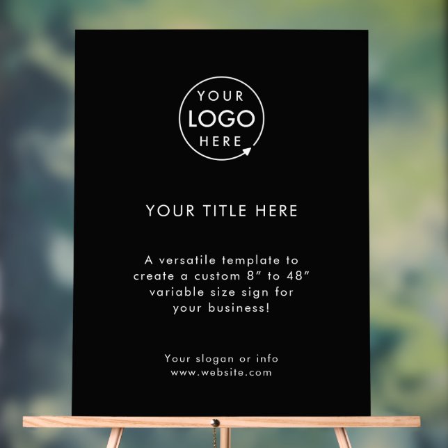 Firmenlogo | Black Promotional Beruflich Acrylschild (Neutral)